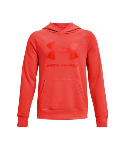 Moletom com capuz Under Armour Rival Big Logo K Dark Orange