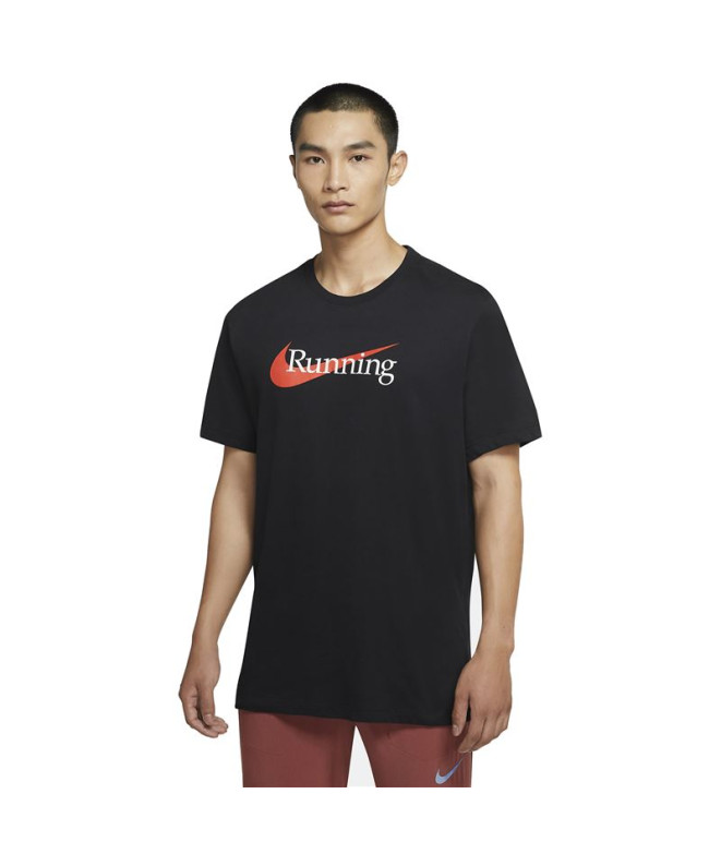 Camiseta running Nike de Dri-FIT M Preto