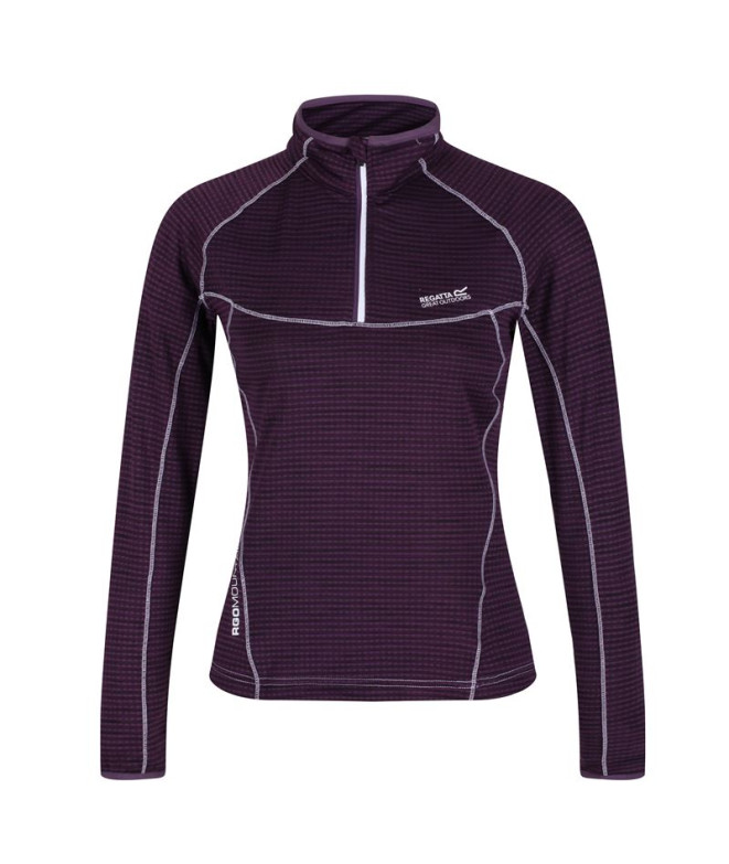 T-shirt Regatta Yonder Half-Zip W Roxo escuro