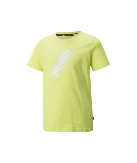 T-shirt verde com logótipo Puma Power Logo para rapaz
