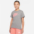 Camiseta Nike Roupa de desporto para raparigas cinzenta