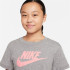 Camiseta Nike Roupa de desporto para raparigas cinzenta