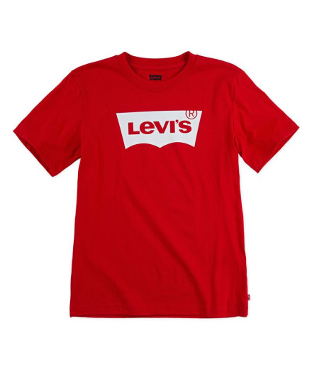 Camiseta manga curta Levi's Batwing Rapazes Vermelho