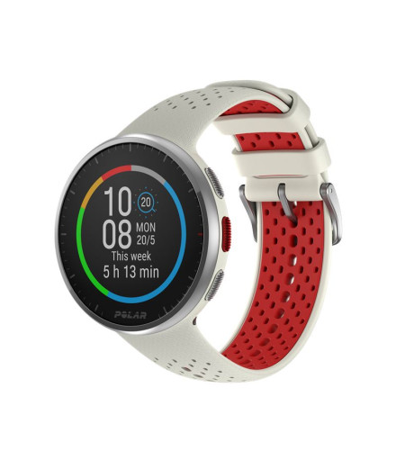 Relógio Polar Pacer Pro branco/vermelho