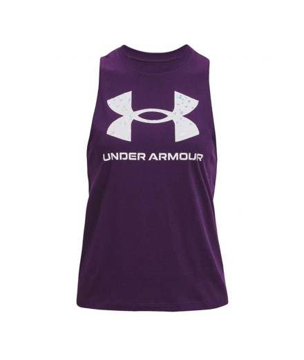 Under Armour Sportstyle T-shirt sem mangas para mulher Roxo