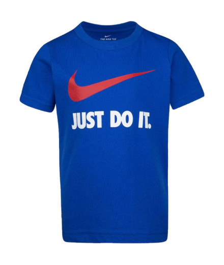 T-shirt de manga curta Nike Swoosh Kids Azul