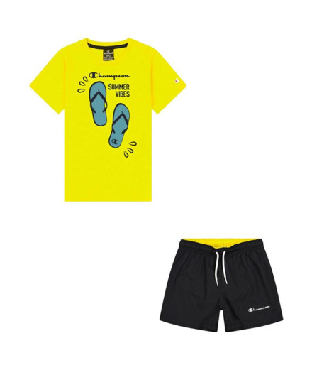 Conjunto Champion Amarelo para crianças