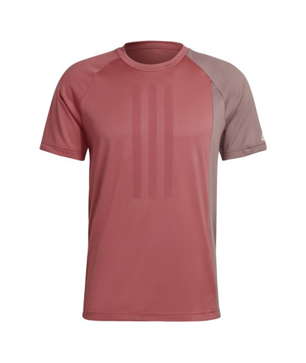T-shirt de fitness adidas Colourblock Homens Azul