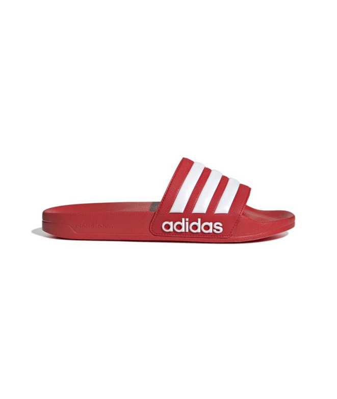 Chinelos adidas Adilette Chuveiro Vermelho