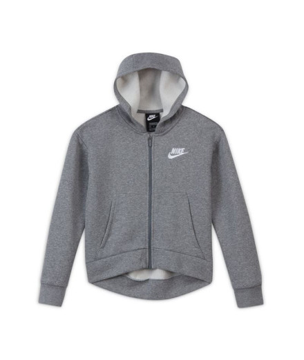 Casaco Nike Menina Sportswear Club Fleece Cinzento