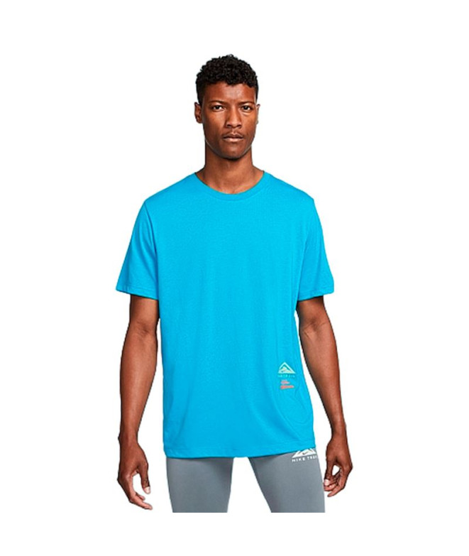 Camiseta trail Nike Homem de Dri-FIT Blue
