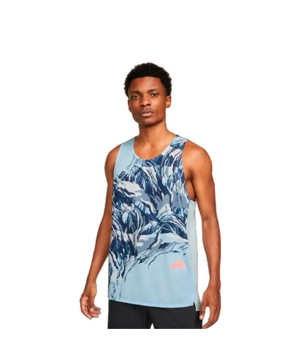Camiseta trail Nike Homem de Dri-FIT Rise 365 Blue