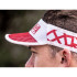 Viseira Compressport Spiderweb Ultralight Visor vermelho