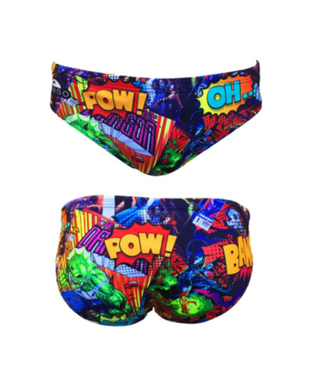 Fato de banho Turbo Homem Waterpolo Super Comic Multicolor