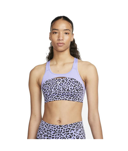 Sutiã esportivo Nike Mulher Dri-FIT Swoosh Roxo
