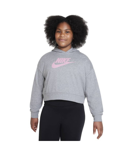 Moletom Nike Menina com Capuz Sportswear Club Cinzento