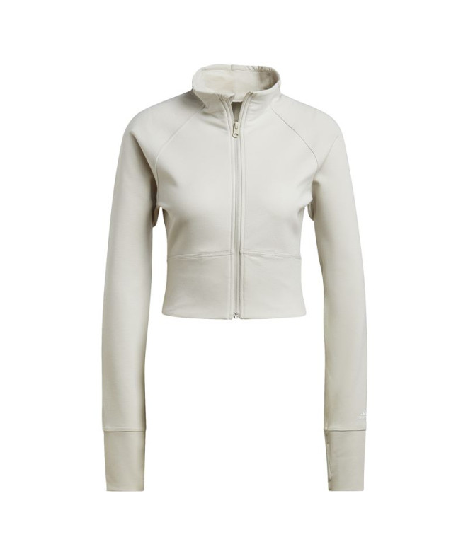 Casaco de ioga adidas Aeroready Studio Bege...