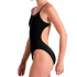 Fato de banho de Natação Nike One Piece com recorte Mulher Preto