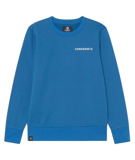 Moletom Converse WordMark Crew azul Infantil
