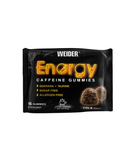 Gomas de mascar Weider Gummies Energia Cafeína