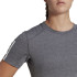 Top Traning adidas 3-Stripes Essentials Cinzento para mulher