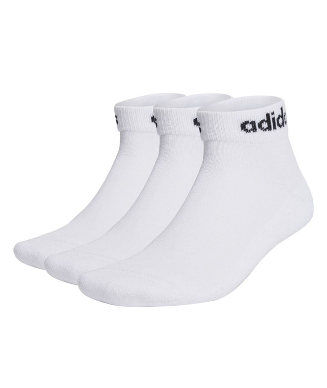 Meias adidas Linear Cushioned 3P Branco