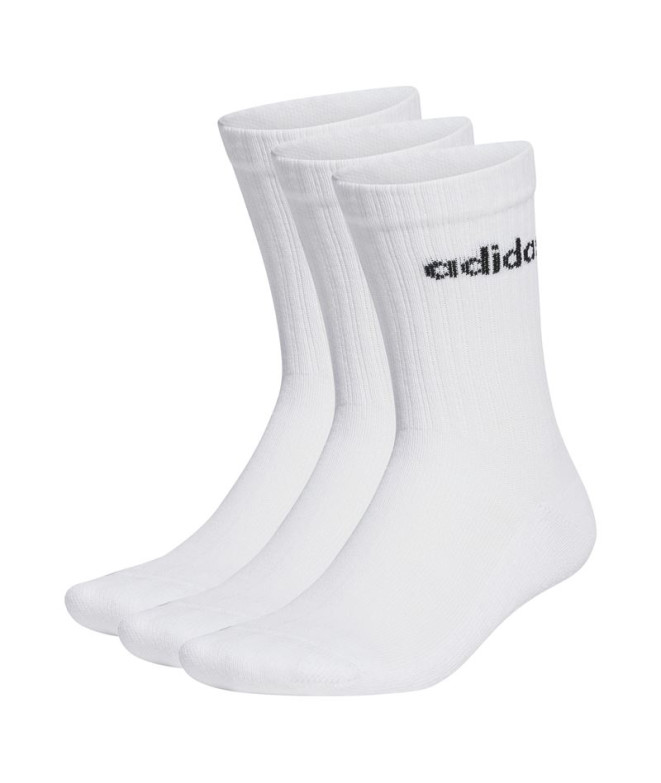 Meias de fitness adidas Linear Branco Unisex