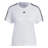 T-Shirt de fitness adidas Essentials 3-Stripes para mulher Branco