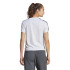 T-Shirt de fitness adidas Essentials 3-Stripes para mulher Branco
