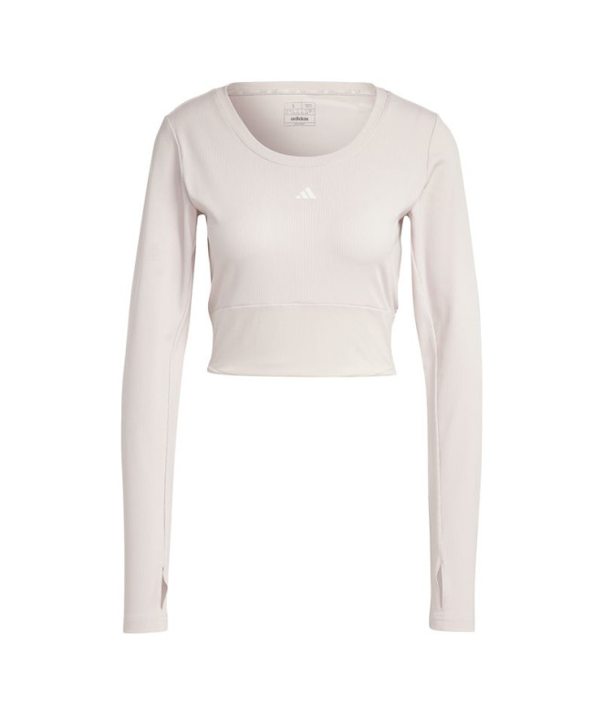 T-shirt Yoga e Pilates adidas Studio Cinzento...