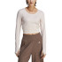 T-shirt Yoga e Pilates adidas Studio Cinzento Mulher