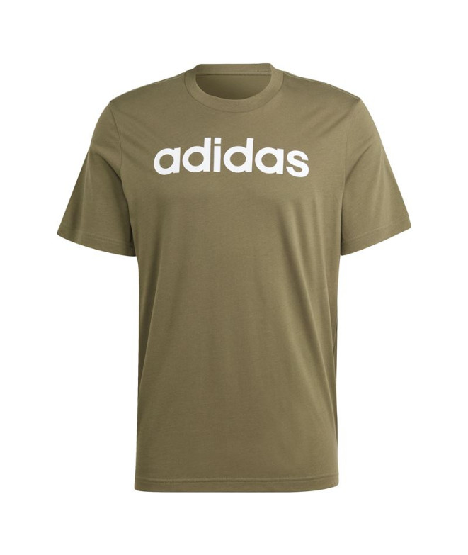 Camiseta adidas Essentials Linear Verde Homem