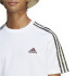 Camiseta adidas Essentials Single 3S Branco Homem