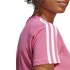 Camiseta adidas 3S cor-de-rosa Mulher