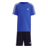 Conjunto adidas 3S Co Azul para crianças