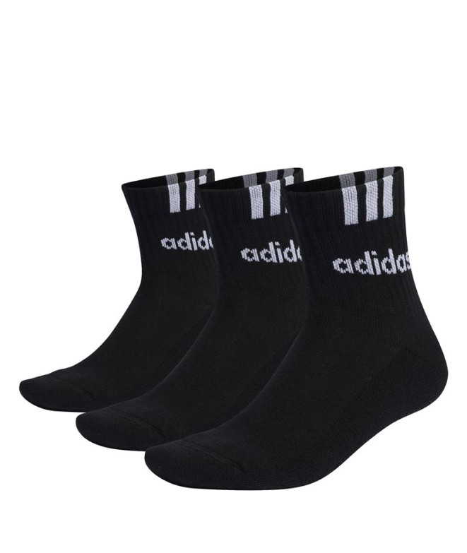 Meias adidas Cushiones 3S 3-pack Preto