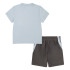 Conjunto Nike Df Icon Short Boy Cinzento
