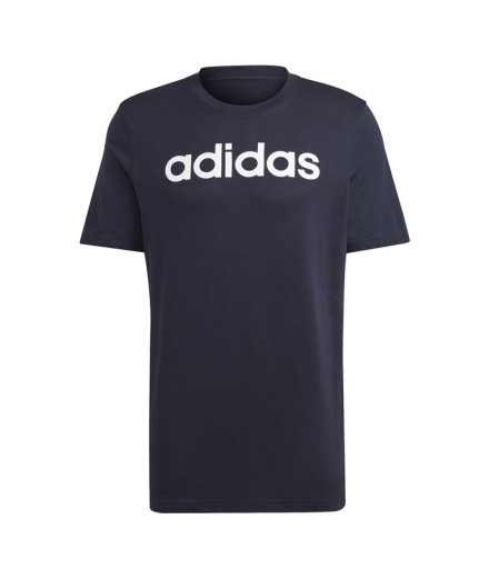 Camiseta adidas Essentials Linear Logo Preto Homem