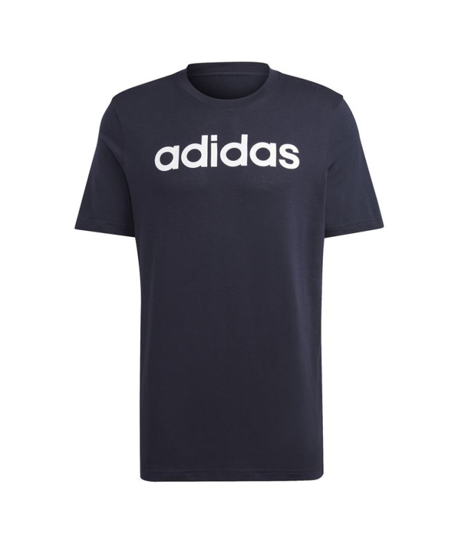Camiseta adidas Essentials Linear Logo Preto Homem