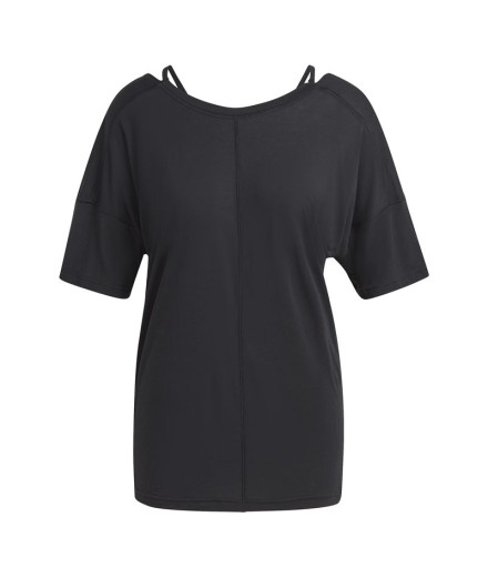 Top de ioga adidas Studio Oversized Preto T-Shirt de ioga...