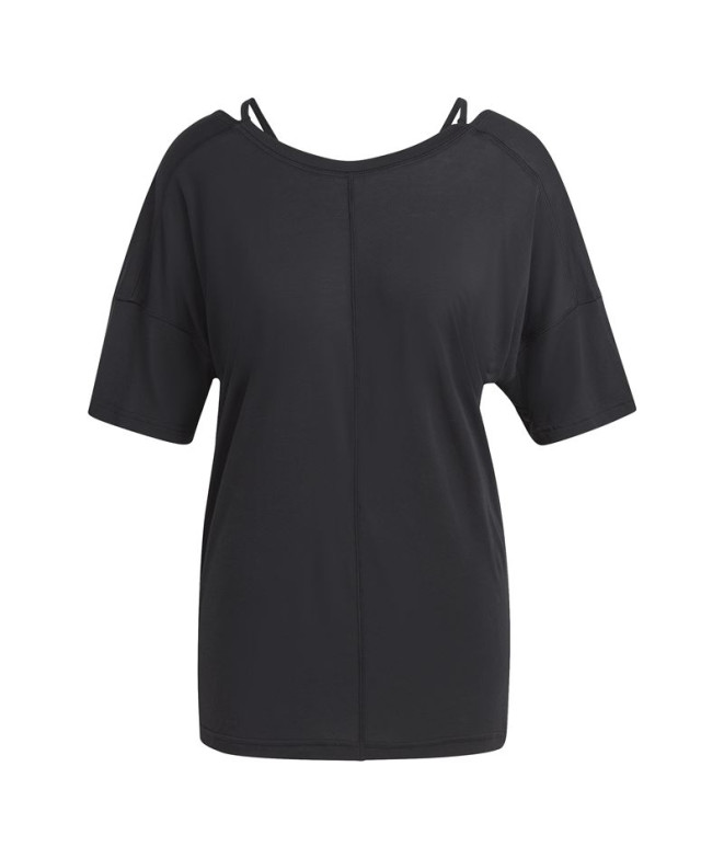 Top de ioga adidas Studio Oversized Preto...