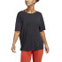 Top de ioga adidas Studio Oversized Preto T-Shirt de ioga para mulher