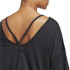 Top de ioga adidas Studio Oversized Preto T-Shirt de ioga para mulher