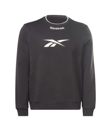 Moletom Fitness Reebok por RI Arch Logo Vetor Crew preto...