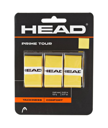 Ténis Overgrips Head Prime Tour 3Pack Amarelo