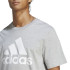 Camiseta adidas Homem Essentials Single Big Logo Cinzento