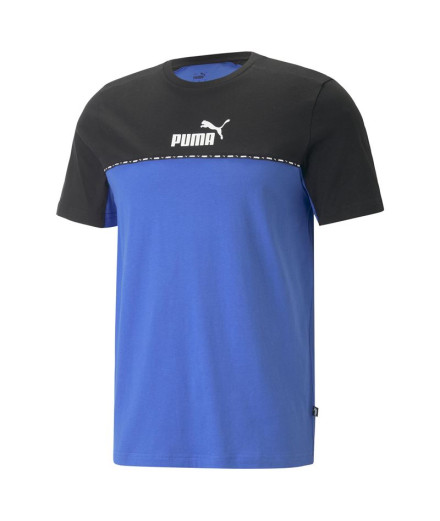 T-Shirt Puma Essentials Block X Tape para homem Royal...