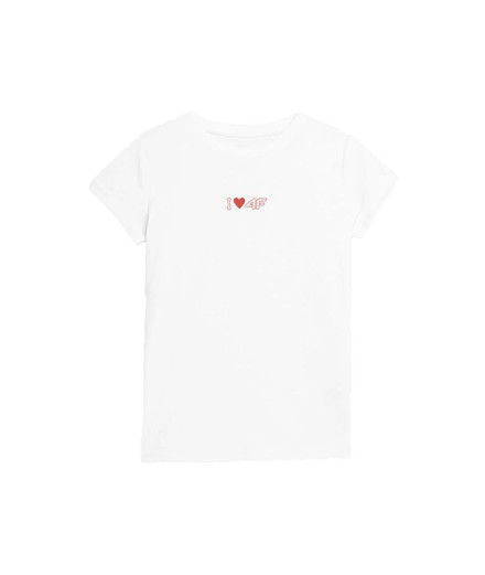 T-shirt 4F JTSD005 Menina branco
