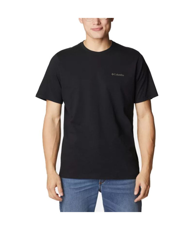 T-shirt de montanha preta para homem Columbia...