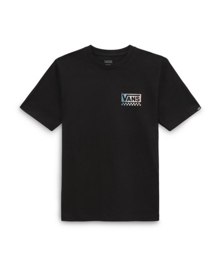 T-Shirt preta Global Stack-B para rapaz